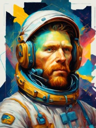 Pop art kaufen - Van gogh-Astronaut
